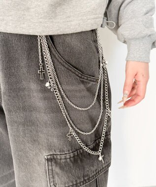 WEGO LパールMIXチャームウォレットチェーン