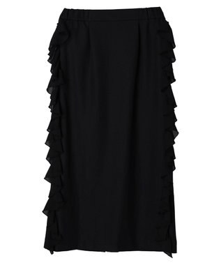 Green Parks ■ＥＳＣＡＲ　サイドラッフルナロースカート Black