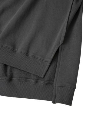 Green Parks 裏起毛ルーズサイズロゴプルオーバー Charcoal Gray