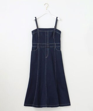 ANY SIS 【洗える】ストレッチライトデニム ワンピース インディゴ