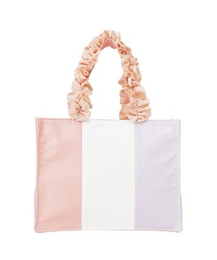 Maison de FLEUR トリコロールフリルハンドルトートバッグ Multi