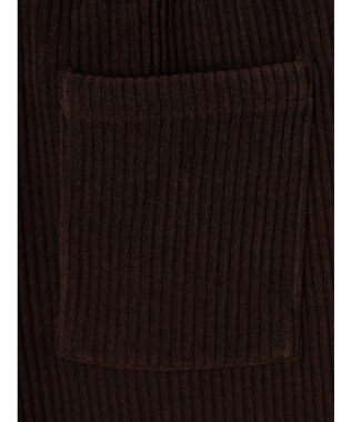 Green Parks リブ見えカットコールパンツ Brown