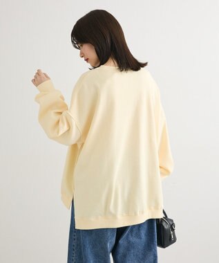 Green Parks 裏起毛ルーズサイズロゴプルオーバー Yellow