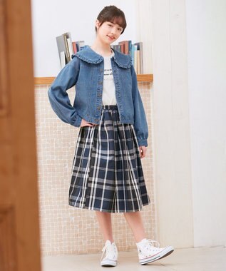 ANY KIDS ロゴ入り 長袖 Ｔシャツ 杢グレー