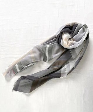 POLS 播州織 極細コットンストール グレイ