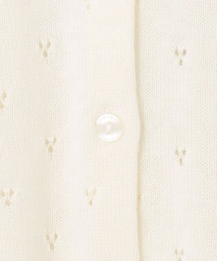 ANY KIDS アイレット ニット カーディガン オフホワイト