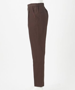 23区 【R(アール)】NALYAコンフォートリネン テーパードパンツ ダークブラウン系