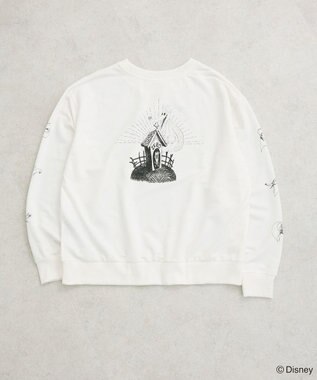 Green Parks ナイトメア／袖プリントミニ裏毛プルオーバー White