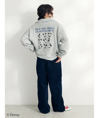 CRAFT STANDARD BOUTIQUE 【Ｄｉｓｎｅｙ】Ｈａｌｆ　Ｚｉｐ　Ｓｗｅａｔ Gray Mixture