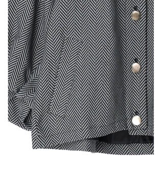 Green Parks ・ｆｕｒｒｙ　ｒａｔｅ　ヘリンボーンタックジャケット Black