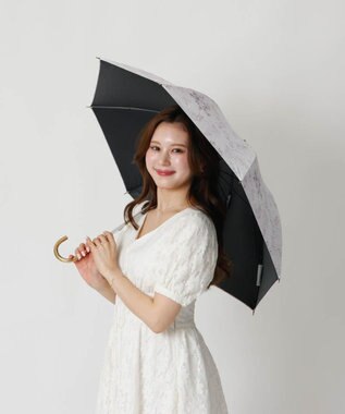 AURORA 【dazzlin（ダズリン）】フラワープリント晴雨兼用傘（長傘） ピンク