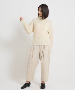 muuc 〈天然素材の上質なモヘヤ〉アルパカモヘヤ畦編みプルオーバー〈日本製〉 ホワイト