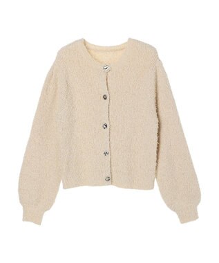 earth music&ecology カールヤーンカーディガン Ivory