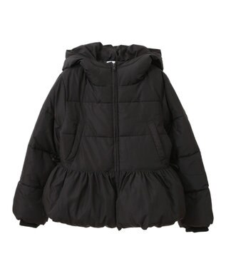 Green Parks ・ｓｗｉｎｇ　ｂｙ　ファイバーダウンペプラムコート Black