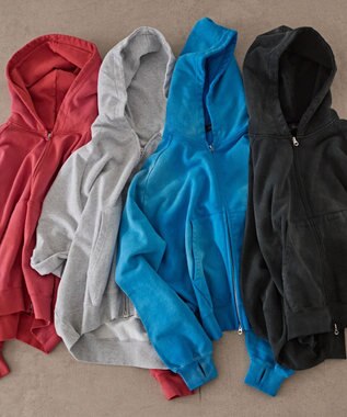 WEGO ショートZIPパーカー ブルーその他