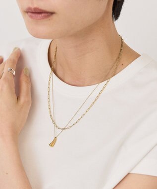 AMERICAN HOLIC 【ステンレス】ドロップトップ２連ネックレス