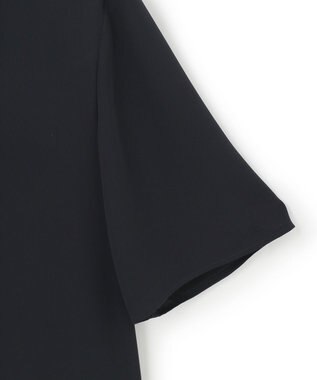 ICB 【洗える】BackSatinAmunzen  ボウタイブラウス ネイビー系