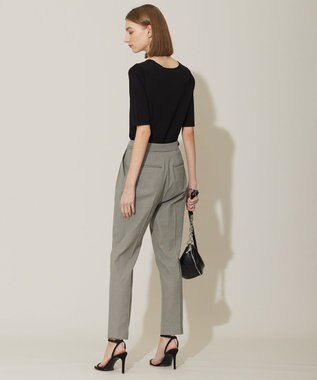 ICB 【接触冷感・UVケア・撥水・洗える】 LooseWeave テーパードパンツ モスグレー系