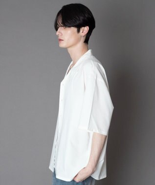 WEGO 【ユニセックス着用ITEM/SMLサイズ展開】 TRオープンカラーシャツ（SS） ホワイト