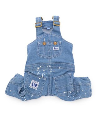 PET PARADISE Ｌｅｅ ペイント デニム オーバーオール 小型犬 ライトインディゴブルー