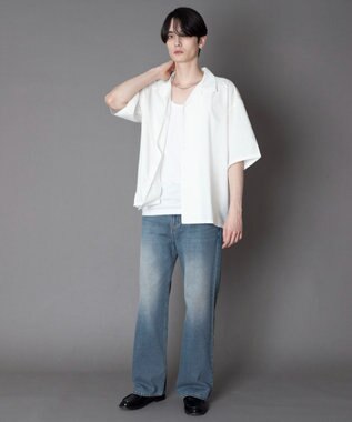 WEGO 【ユニセックス着用ITEM/SMLサイズ展開】 TRオープンカラーシャツ（SS） ホワイト