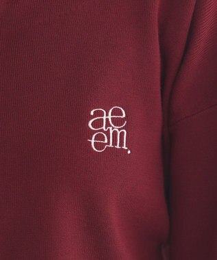 earth music&ecology ダブルジップロゴニットプルオーバー Bordeaux