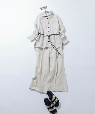 uncrave リヨセルライトリネン BIGシャツ フラックス