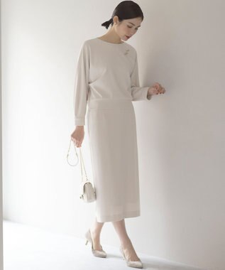 組曲 S 【KUMIKYOKU NAVY】コンフォータブルアムンゼン タイトスカート サンドベージュ系