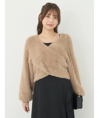 earth music&ecology ファークロスニットプルオーバー Beige