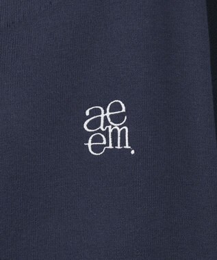 earth music&ecology ダブルジップロゴニットプルオーバー Navy