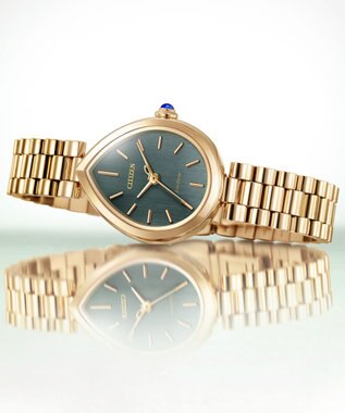 CITIZEN 【電池交換不要】ドロップ形状のジュエリーライクウオッチ EM1203-57X ウォームゴールド ウォームゴールド