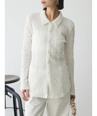 Green Parks AnriettMusee ふくれジャガードシャツ Off White