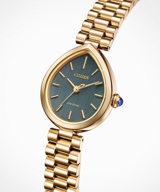 CITIZEN 【電池交換不要】ドロップ形状のジュエリーライクウオッチ EM1203-57X ウォームゴールド ウォームゴールド
