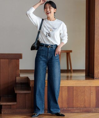 23区 L 【洗える】Le collage ロゴロンTEE ホワイト系