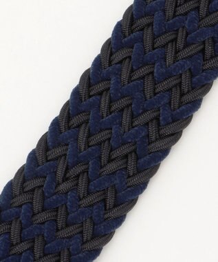 JOSEPH ABBOUD 【イタリア素材・日本製】ストレッチ ベロア ベルト ネイビー系