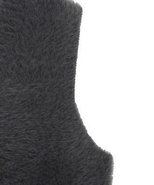 Green Parks シャギーＶネックニットベスト Gray