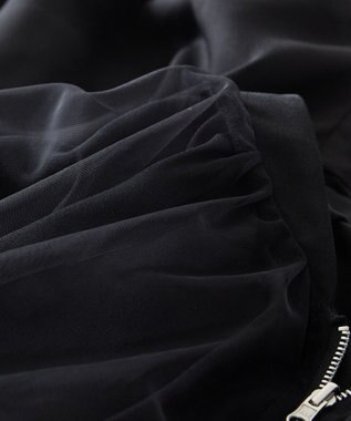 AMERICAN HOLIC リバーシブルシフォン×チュールブルゾン Black