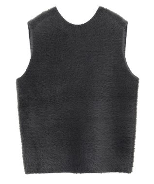 Green Parks シャギーＶネックニットベスト Gray