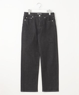 J.PRESS LADIES S 【洗える】BASIC STRETCH DENIM ボーイフィット パンツ ブラック系