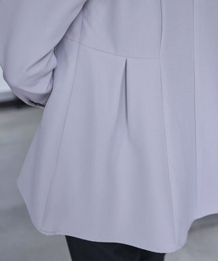 Tiaclasse 【洗える】ソフトペプラムブラウス ライトグレー