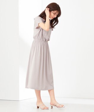 ANY SIS 【洗える】イージーケア ワンピース アイボリーベージュ