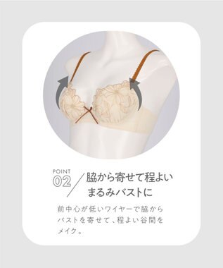 AMPHI ブラジャー ショーツセット 自然なまる胸メイク 【ブラ＆ショーツセット】 上下セット ブラ BCC231 アンフィ／ワコール ブルー