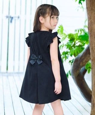 ANY KIDS ひんやりクール カットソーワンピース ブラック