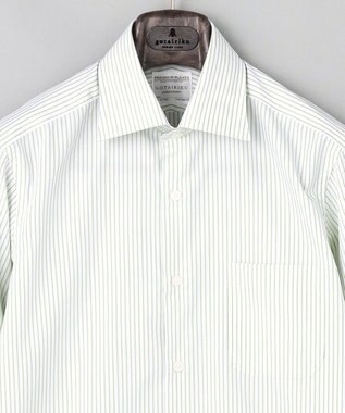 GOTAIRIKU 【形態安定】PREMIUMPLEATS_セミワイドカラー _通年ドレスシャツ(26年春夏限定色) グリーン系1