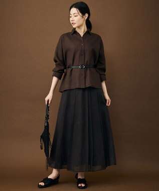 自由区 【SHIHOさん着用】オーバル サングラス ブラウン