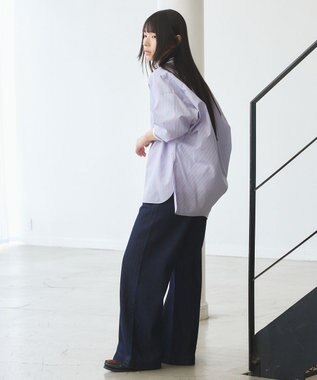 J.PRESS YORK STREET 【WOMEN】ソフトワイドデニム ネイビー系