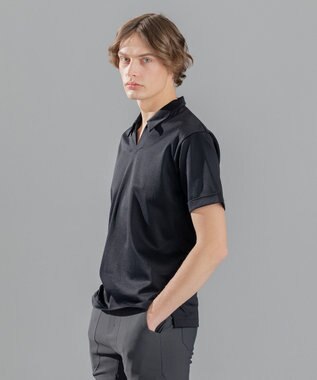 JOSEPH HOMME コットンナイロンテリー　スキッパー ブラック系