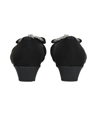 Bridget Birkin ＜3E＞【Bridget Birkin Walk】ジュエリーリボンウォーキングパンプス ブラックスウェード