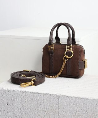 style code 【VerdeVari/ヴェルデヴァリ】TINYボストンバッグ（BOX付） ブラウン