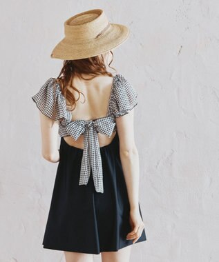 San-ai Resort（三愛水着楽園） Aラインワンピース水着　9M 　【San-ai Resort（サンアイリゾート）】 ブラック